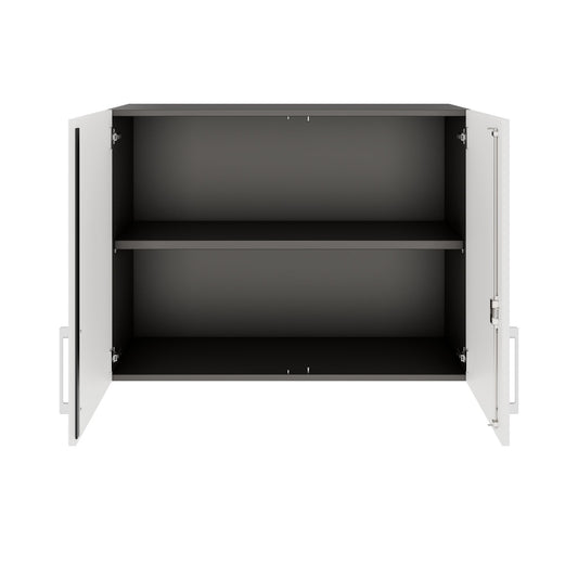 PRO Top cabinet | 2 OH, 800 - 1200 x 740 mm, soft close, graphite/white