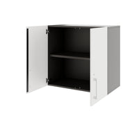 PRO Aufsatzschrank | 2 OH, 800 - 1200 x 740 mm, Soft-Close, Graphit / Weiß