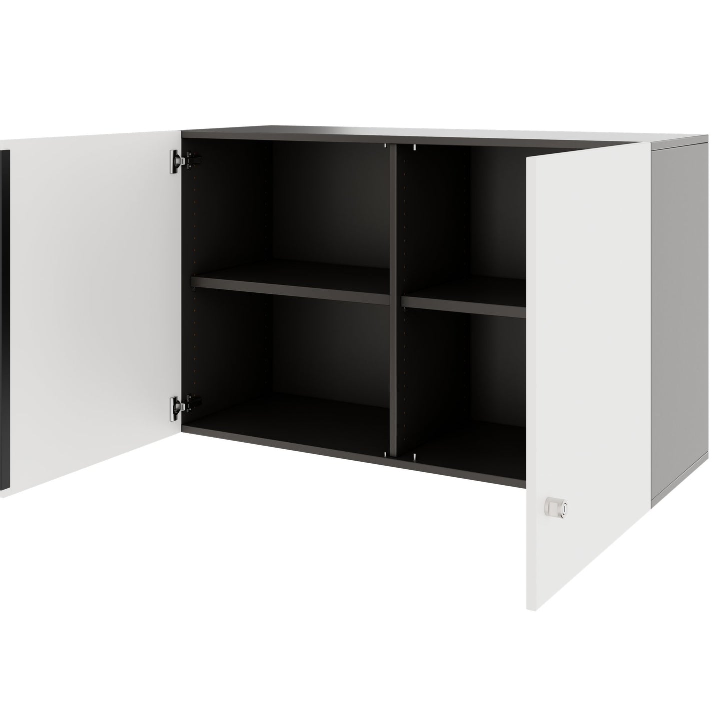 PRO Top Cabinet | 2 OH, 800 - 1200 x 740 mm, morbido -close, grafite / bianco