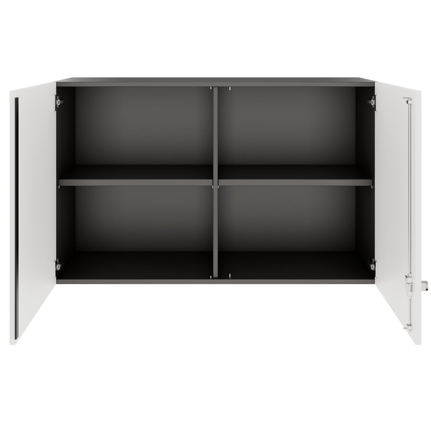 PRO Aufsatzschrank | 2 OH, 800 - 1200 x 740 mm, Soft-Close, Graphit / Weiß