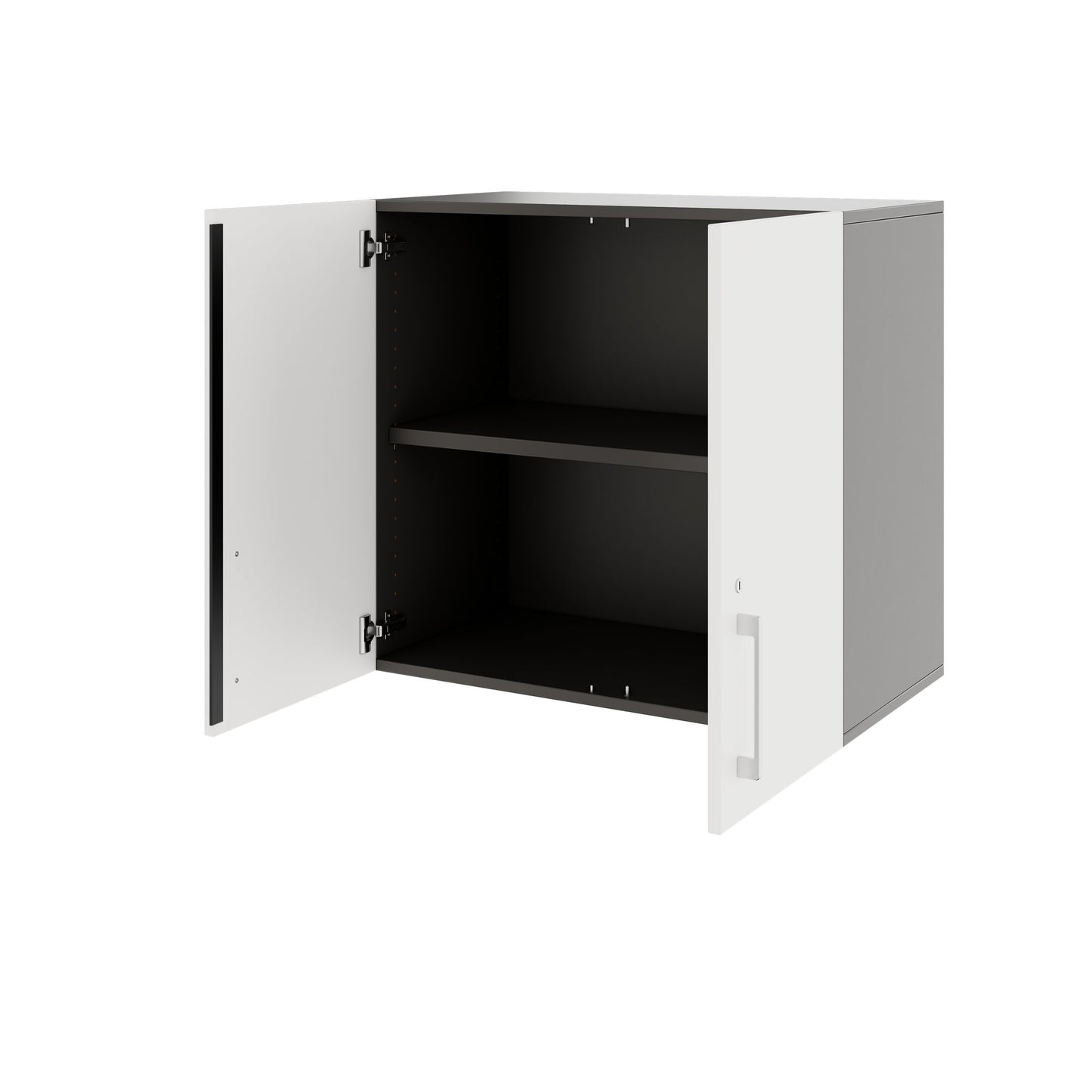 PRO Top Cabinet | 2 OH, 800 - 1200 x 740 mm, morbido -close, grafite / bianco