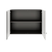 PRO Aufsatzschrank | 2 OH, 800 - 1200 x 740 mm, Soft-Close, Graphit / Weiß