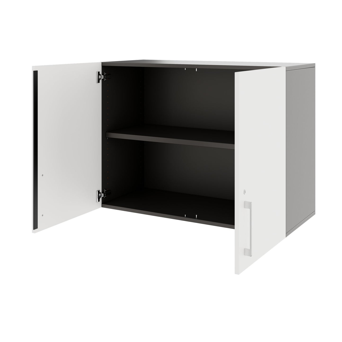PRO Top Cabinet | 2 OH, 800 - 1200 x 740 mm, morbido -close, grafite / bianco