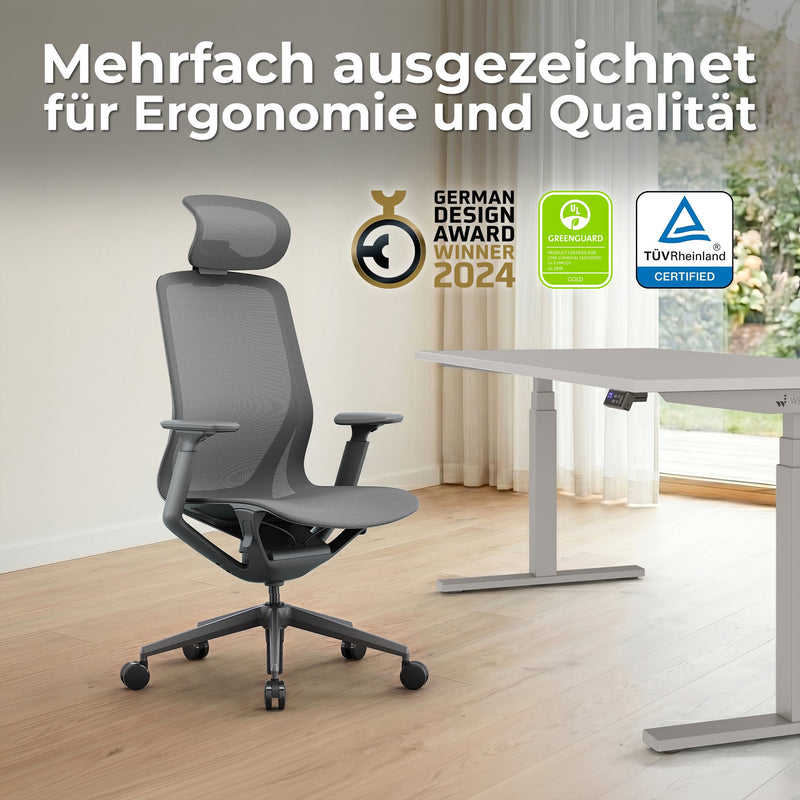 BLOOM Bürodrehstuhl | 3D-Armlehnen, Kopfstütze, Coral - 18 Main Image