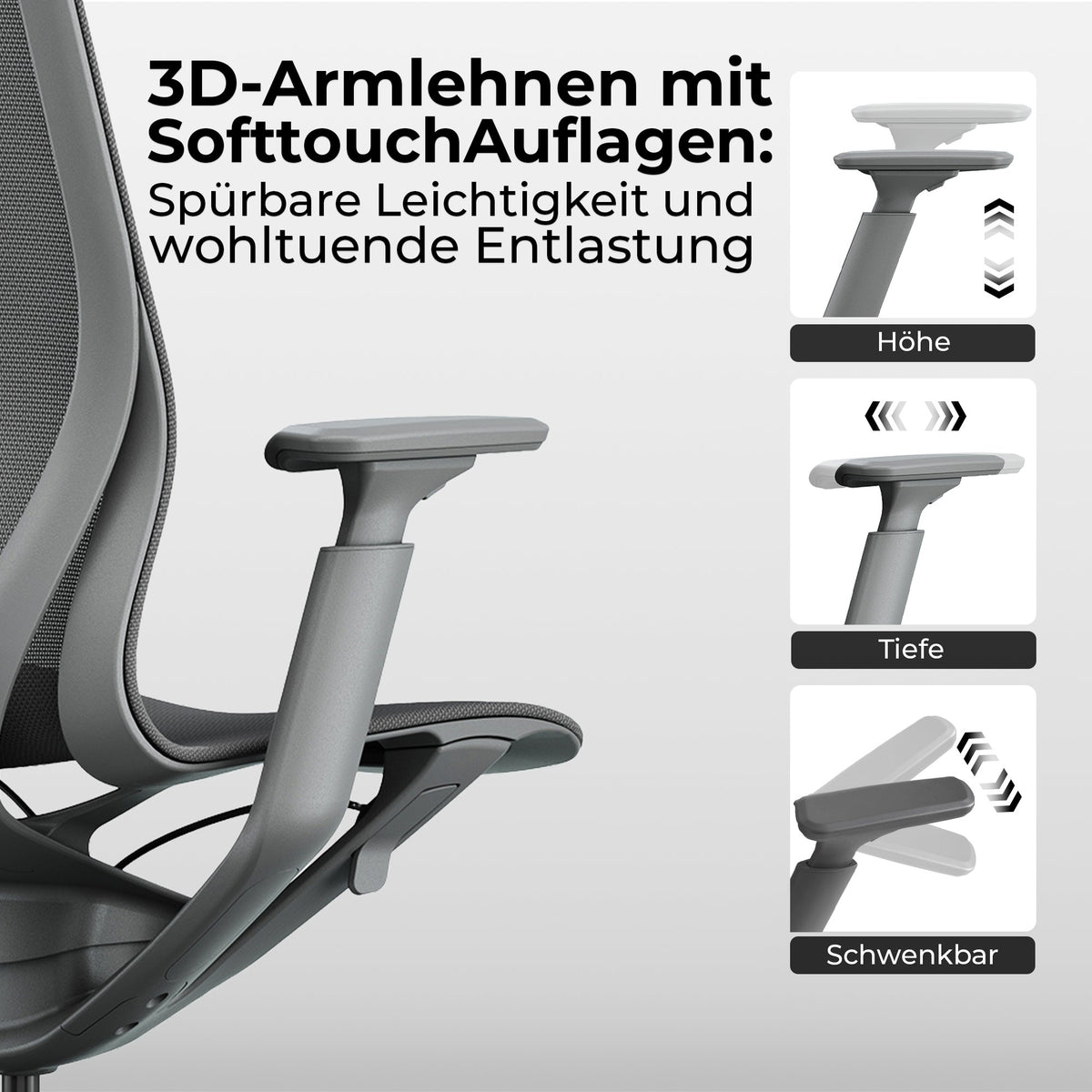 BLOOM Bürodrehstuhl | 3D-Armlehnen, Kopfstütze, Coral - 20 Lightbox Main Image