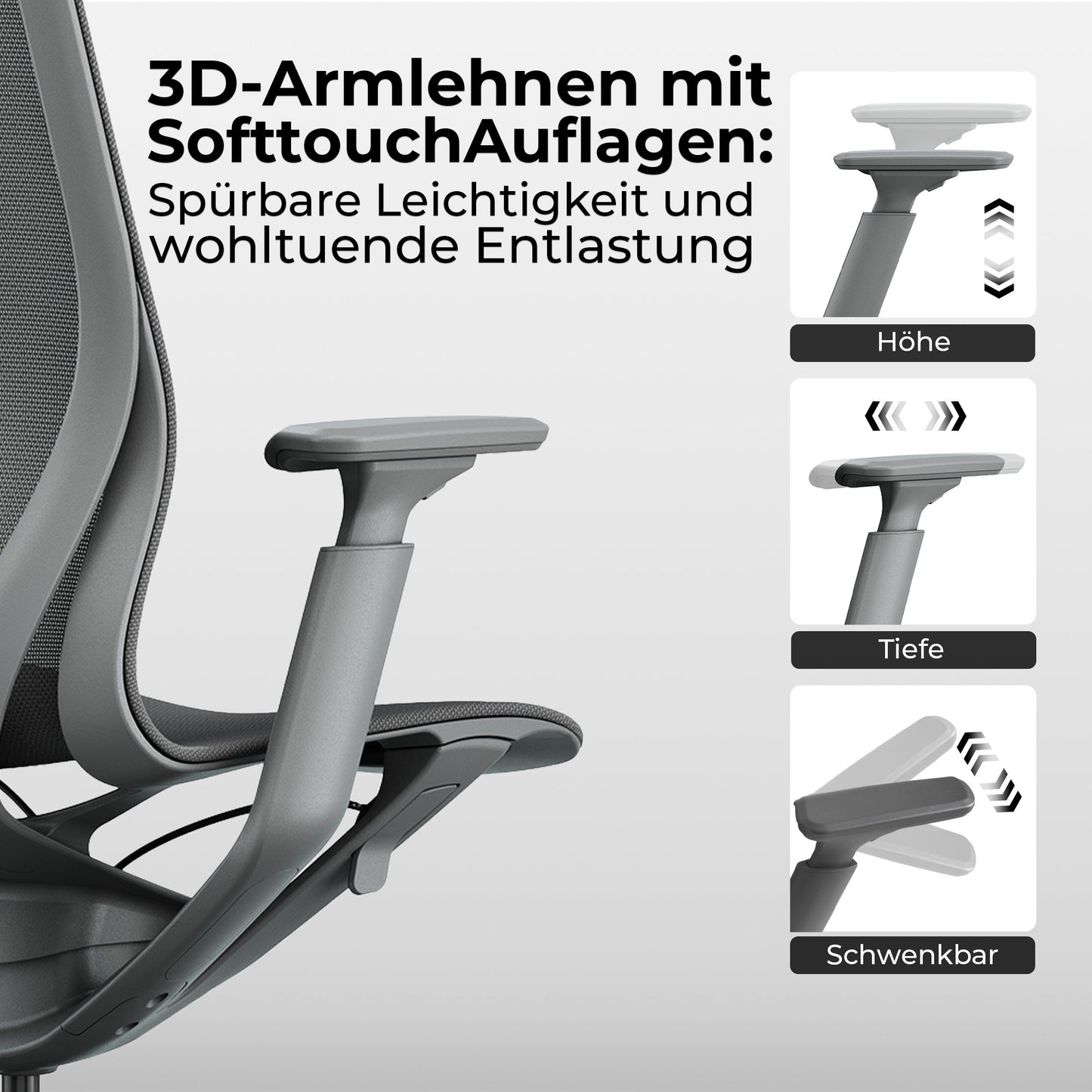 BLOOM Bürodrehstuhl | 3D-Armlehnen, Kopfstütze, Coral