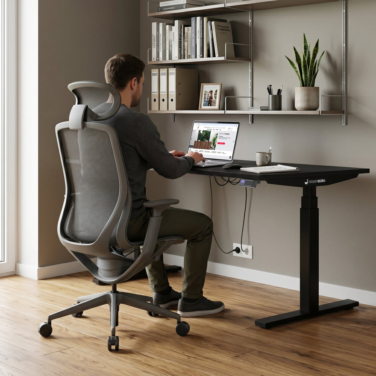Bloom office swivel chair | 3D armrests, headrest, gray - 23 Lightbox Main Image