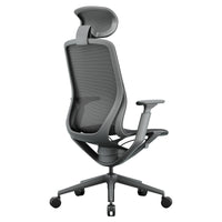 Bloom office swivel chair | 3D armrests, headrest, gray