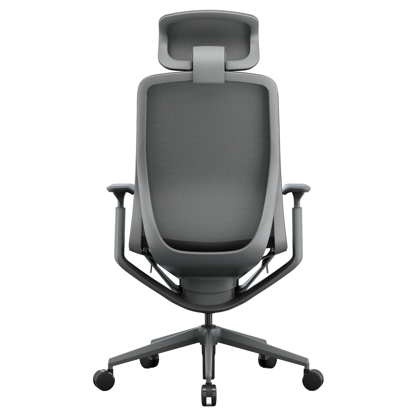 Bloom office swivel chair | 3D armrests, headrest, gray