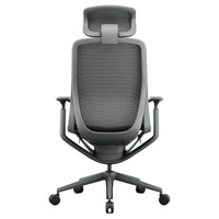 Bloom office swivel chair | 3D armrests, headrest, gray