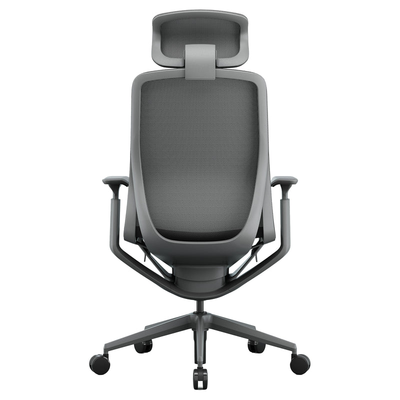 Bloom office swivel chair | 3D armrests, headrest, gray - 5 Main Image