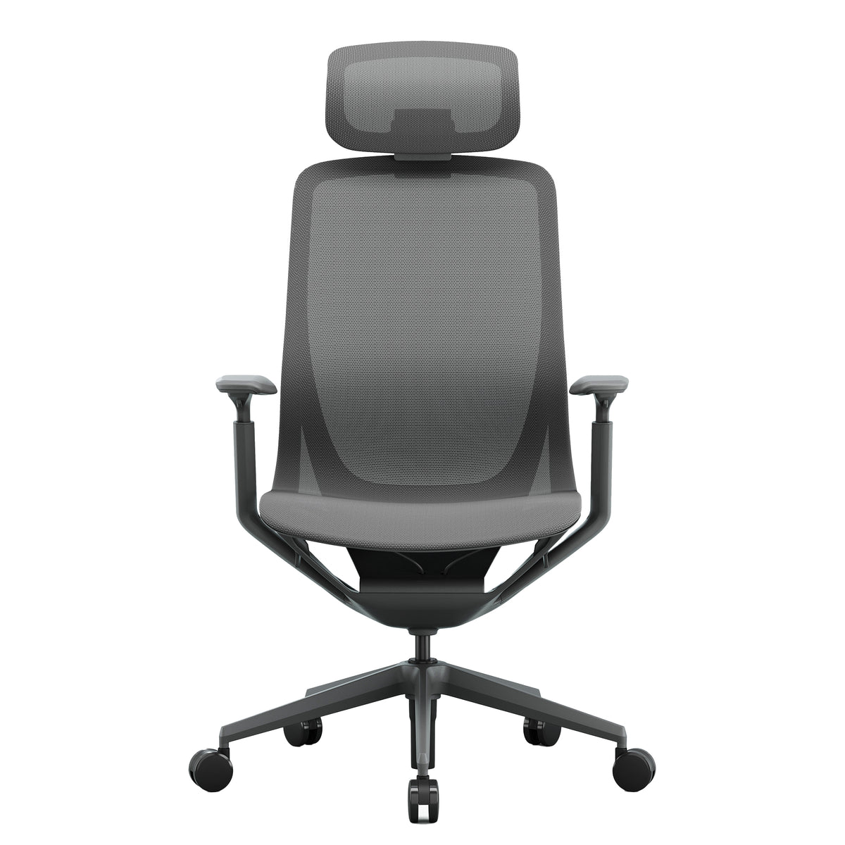 Bloom office swivel chair | 3D armrests, headrest, gray - 6 Lightbox Main Image