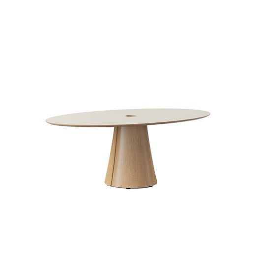 BOTANY Besprechungstisch | Holzgestell, oval, viele Farben