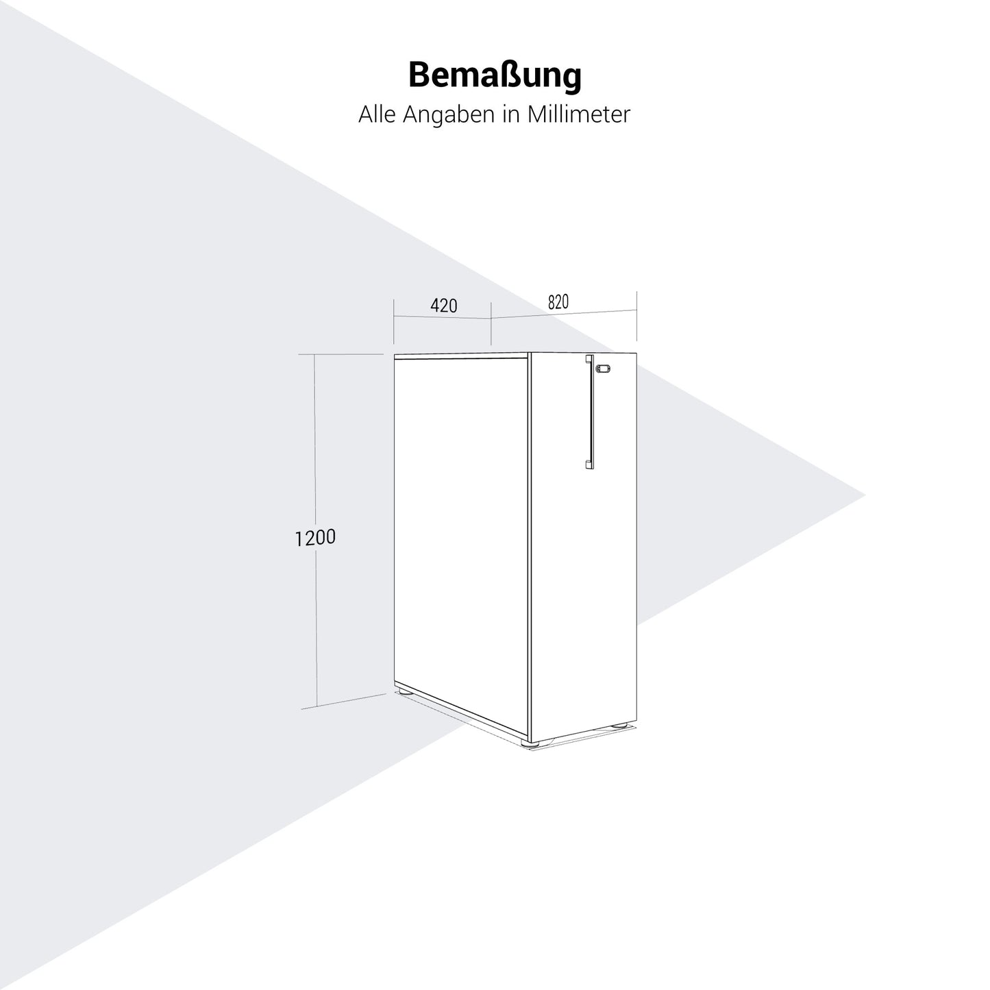 BOXI Apothekerschrank | Innenleben konfigurierbar, 420 x 800-820 x 1200 mm