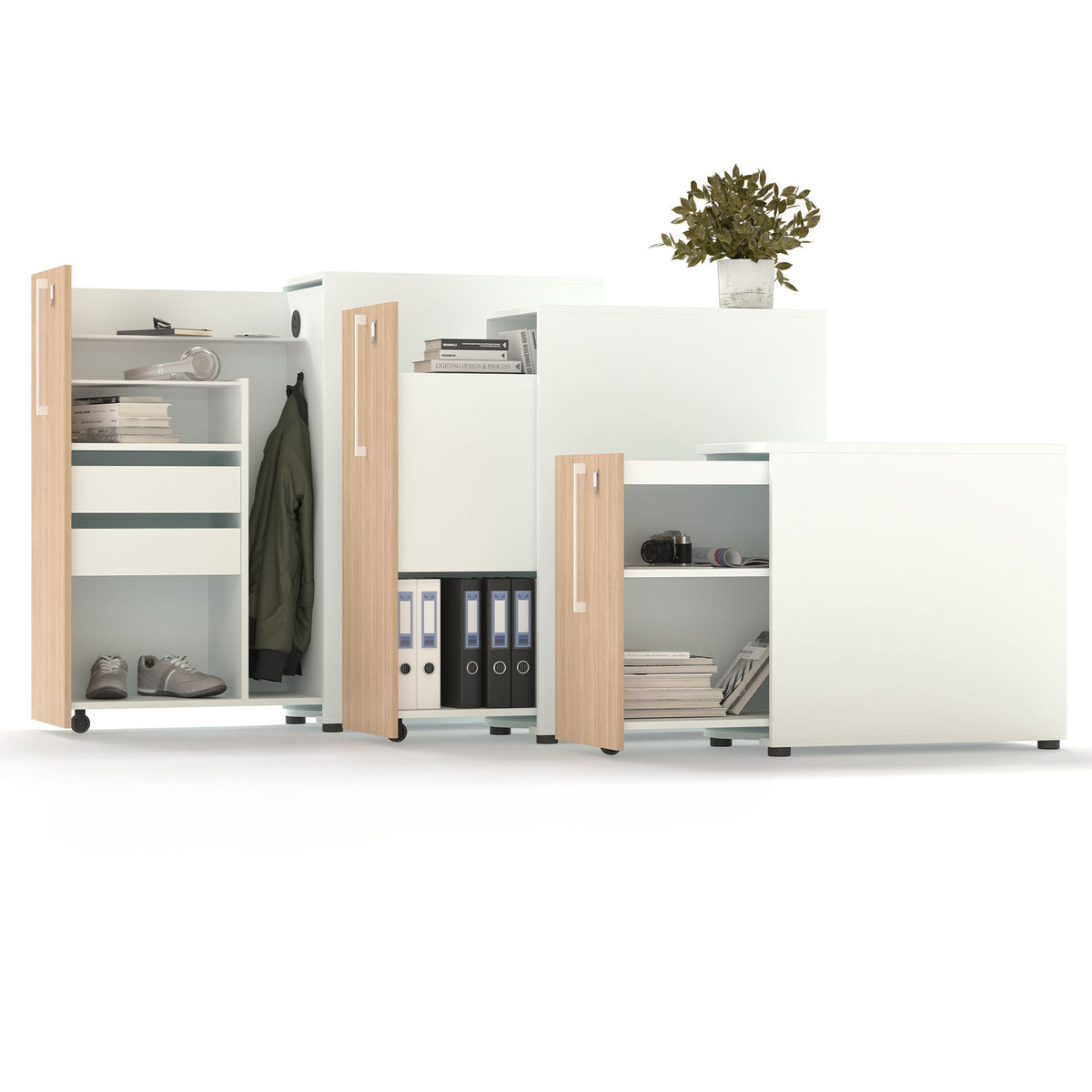 BOXI Apothekerschrank | Innenleben konfigurierbar, mit Stiftablage, 360-420 x 800-820 mm