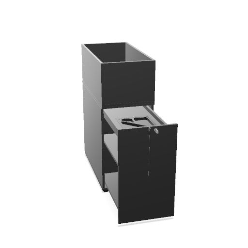 BOXI Apothekerschrank | Innenleben konfigurierbar, mit Stiftablage, 360-420 x 800-820 mm