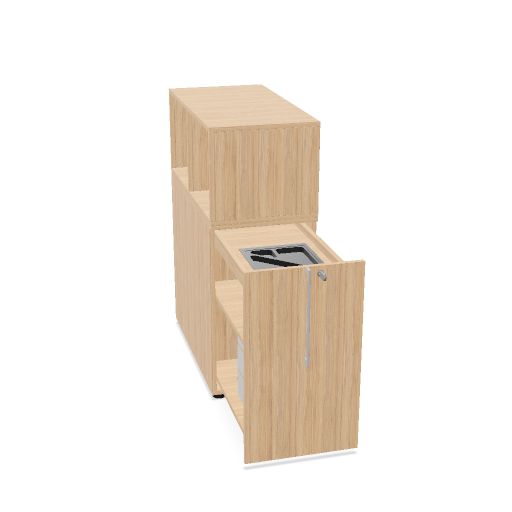 BOXI Apothekerschrank | Innenleben konfigurierbar, mit Stiftablage, 360-420 x 800-820 mm