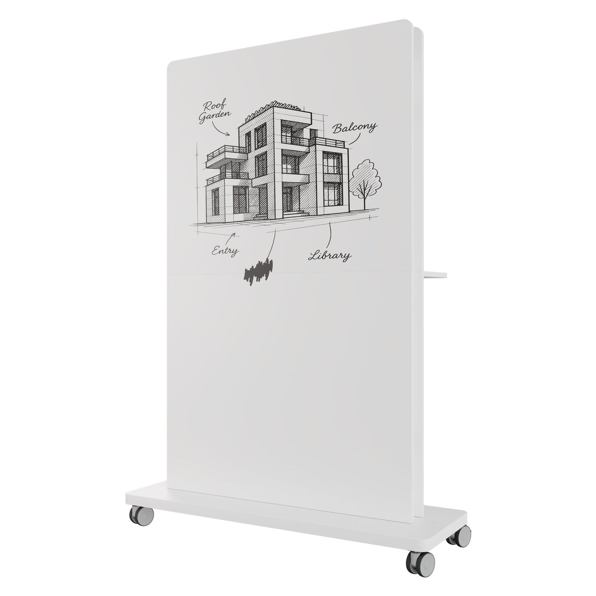 BRALCO Flipper Medienwand | 1000x1800 mm, Whiteboard