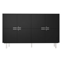 Bralco JET EVO Highboard | 2 oh, 2036 x 460 mm, noir