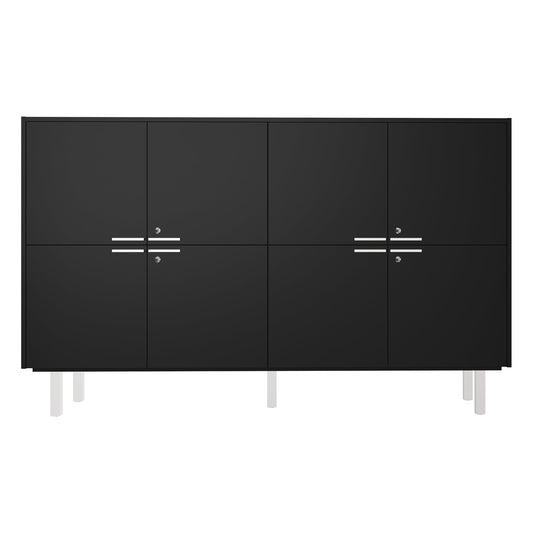 BRALCO JET EVO Highboard | 2 OH, 2036 x 460 mm, Schwarz