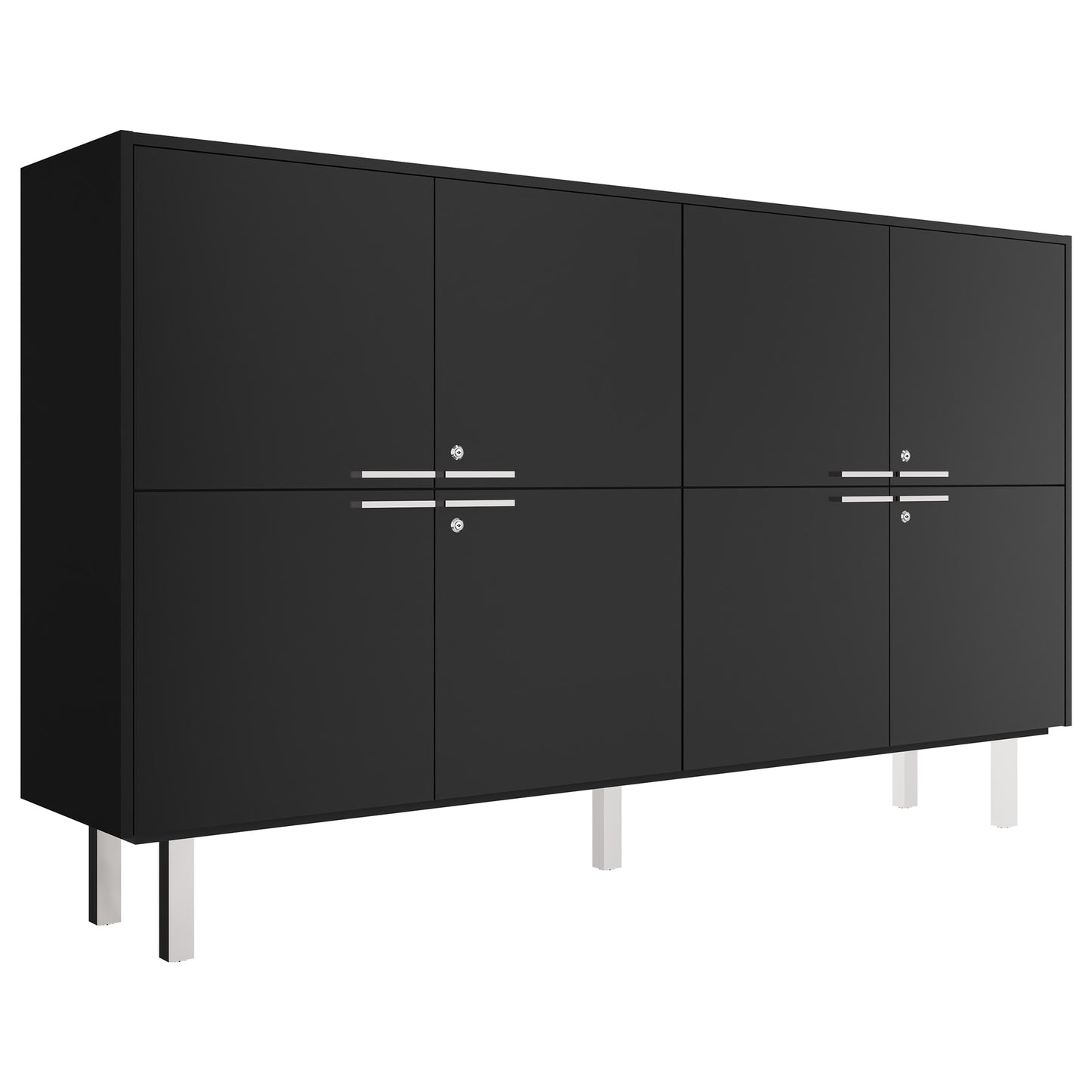 Bralco JET EVO Highboard | 2 oh, 2036 x 460 mm, noir