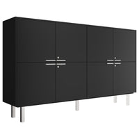 Bralco JET EVO Highboard | 2 oh, 2036 x 460 mm, noir