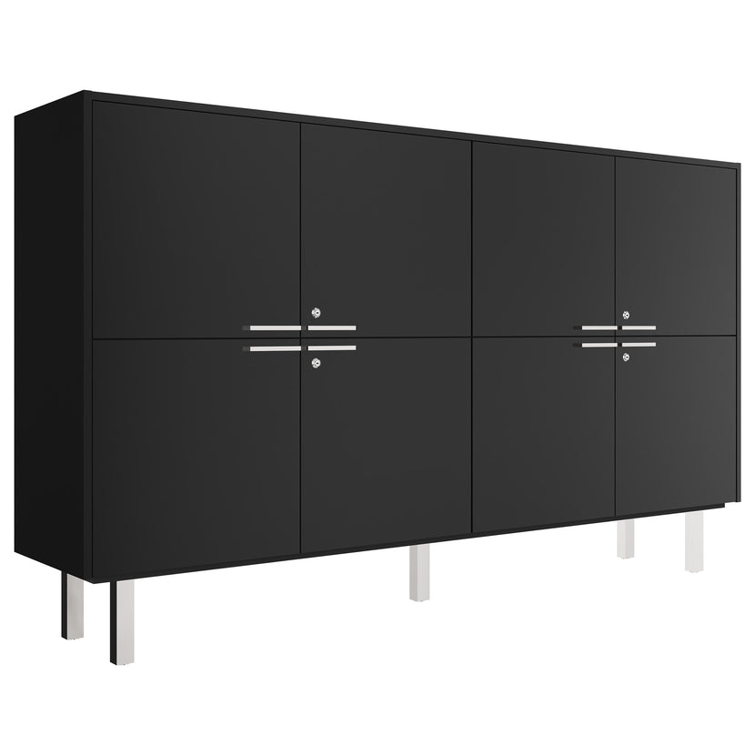 Bralco JET EVO Highboard | 2 oh, 2036 x 460 mm, noir