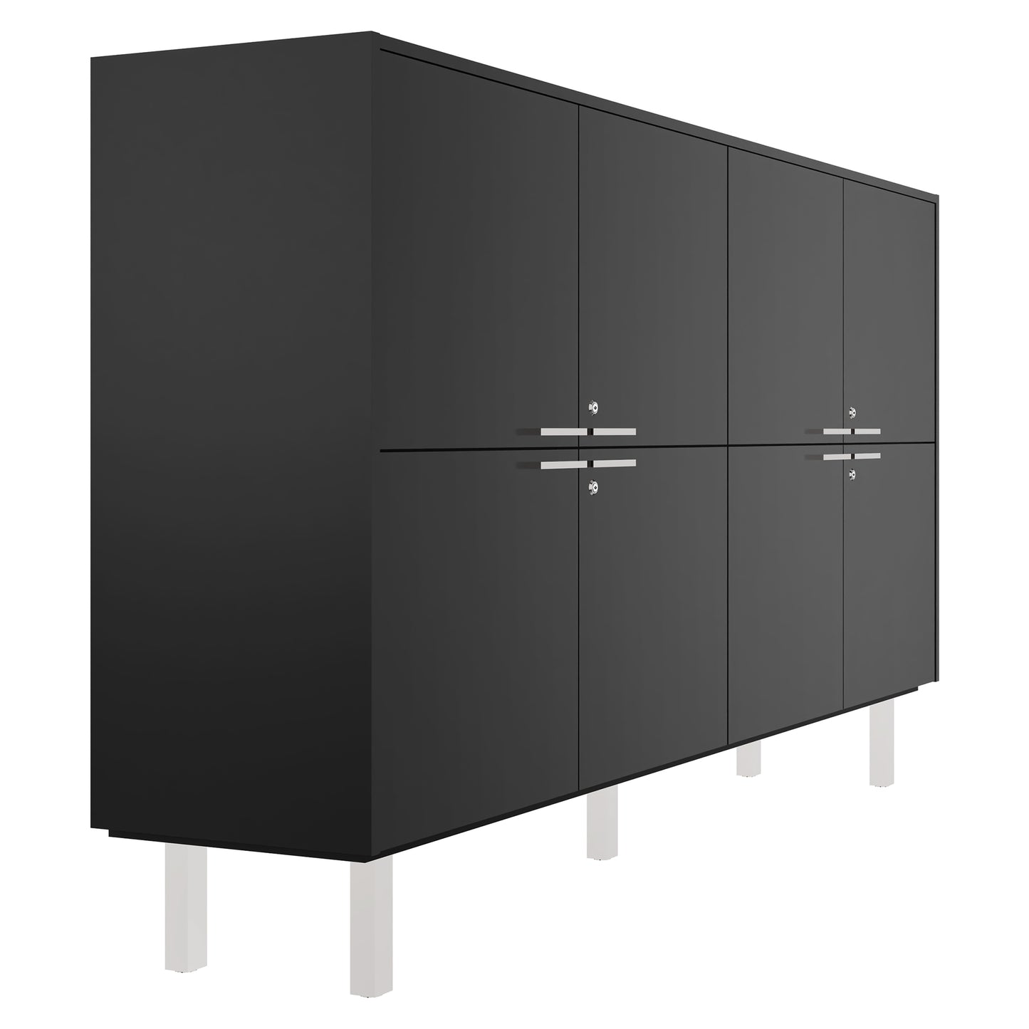 Bralco JET EVO Highboard | 2 oh, 2036 x 460 mm, noir