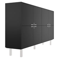 Bralco JET EVO Highboard | 2 oh, 2036 x 460 mm, noir