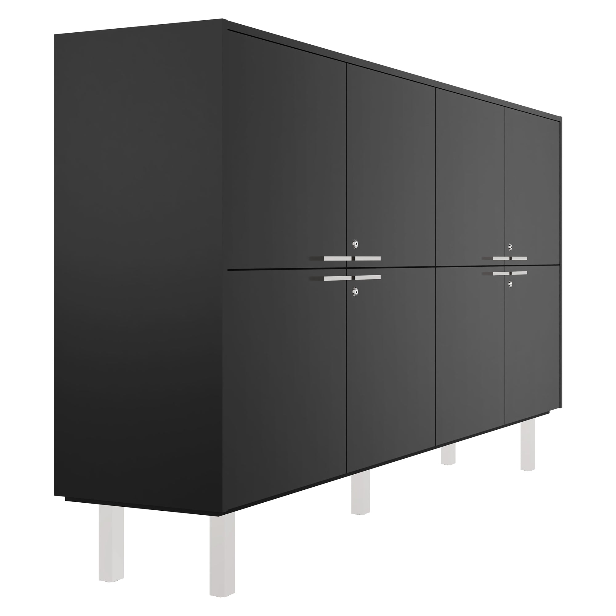 Bralco JET EVO Highboard | 2 oh, 2036 x 460 mm, noir