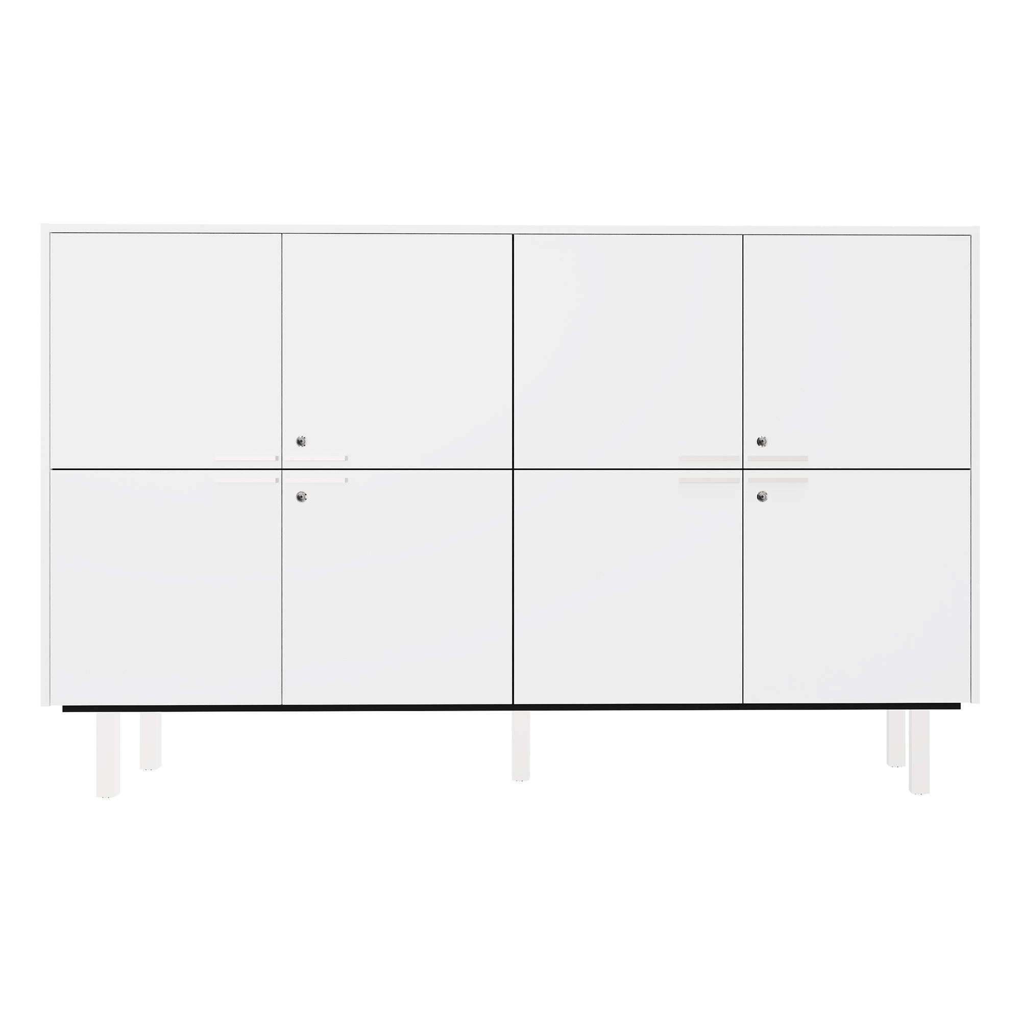 Bralco JET EVO Highboard | 2 oh, 2036 x 460 mm, bianco