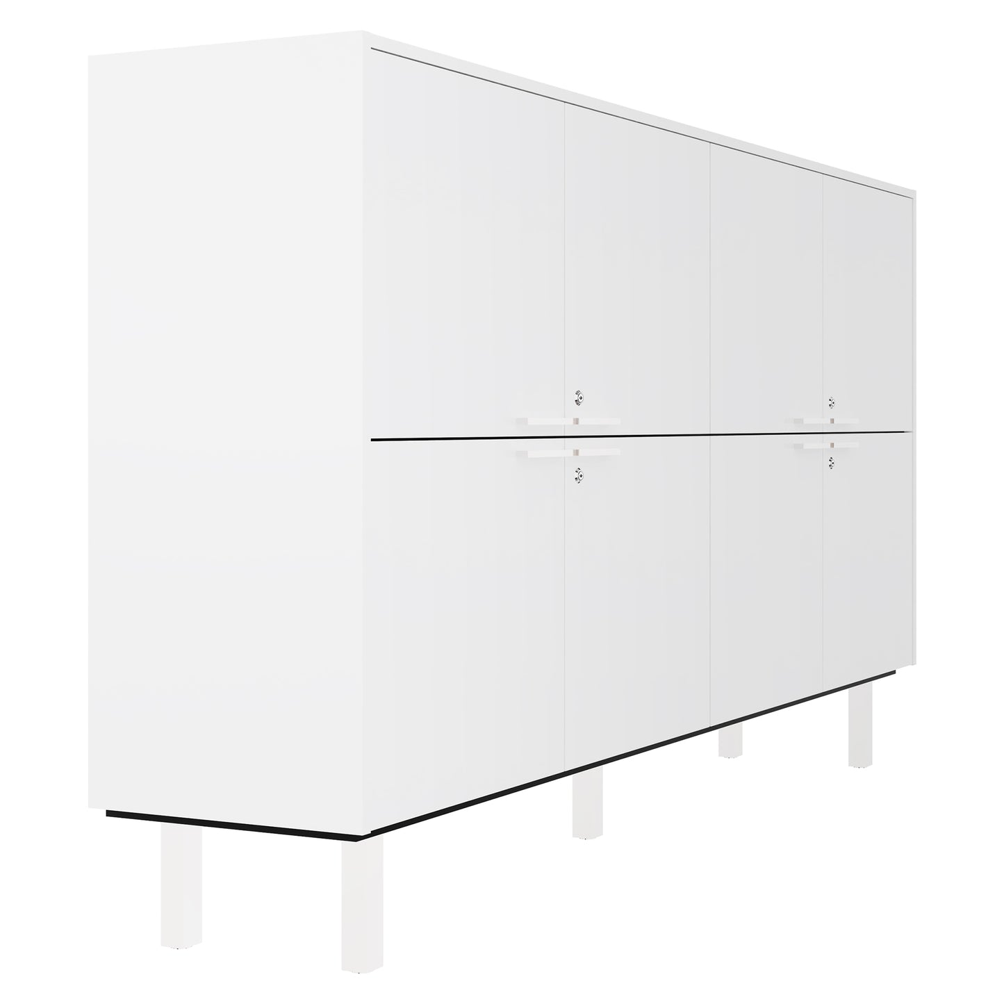 Bralco JET EVO Highboard | 2 oh, 2036 x 460 mm, bianco