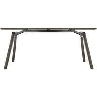 Bralco RAIL Tableau de réunion | 1800 - 2400 mm (6 - 8 personnes) | Vrai bois, chêne gris foncé