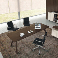 Bralco Rail Conference Table | 1800 - 2400 mm (6-8 persone) | Vero legno, grigio scuro in quercia