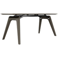 Bralco RAIL Tableau de réunion | 1800 - 2400 mm (6 - 8 personnes) | Vrai bois, chêne gris foncé