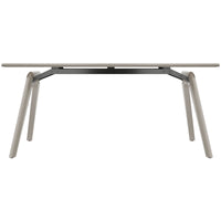 Bralco RAIL Tableau de réunion | 1800 - 2400 mm (6 - 8 personnes) | Vrai bois, chêne gris clair