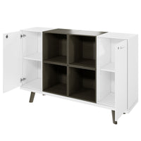 BRALCO RAIL Highboard | 2 OH, 1600 x 400 mm, Eiche Dunkelgrau