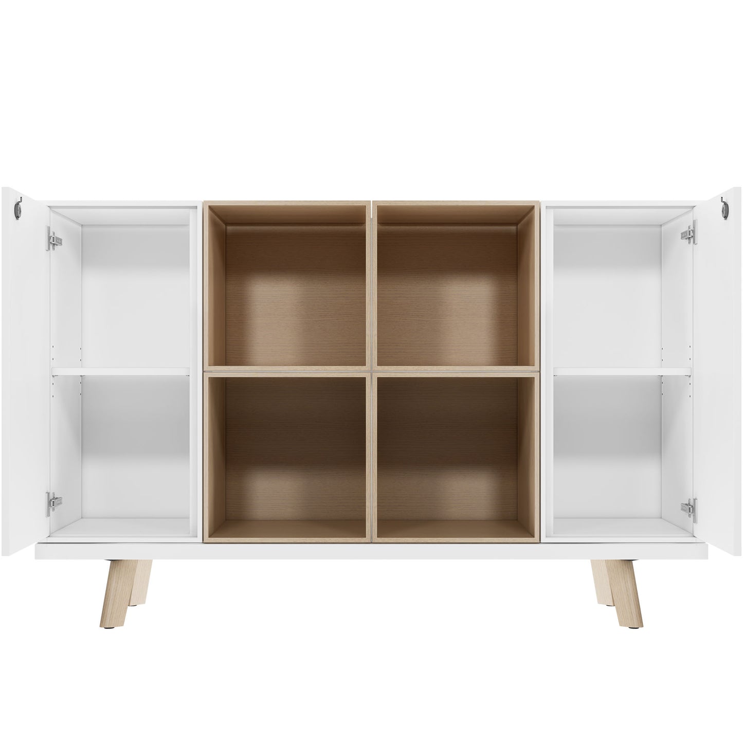 BRALCO RAIL Highboard | 2 OH, 1600 x 400 mm, Eiche Natur