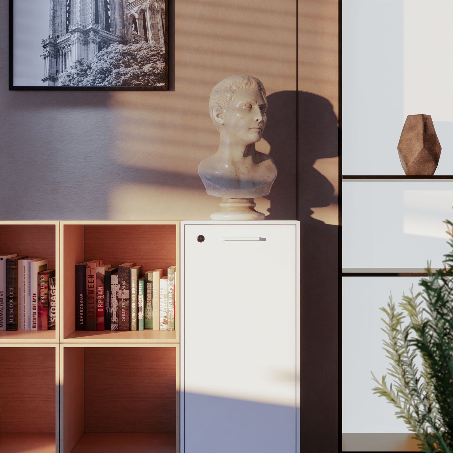 BRALCO RAIL Highboard | 2 OH, 1600 x 400 mm, Eiche Tabak