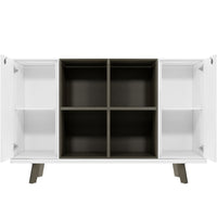 BRALCO RAIL Highboard | 2 OH, 1600 x 400 mm, Eiche Dunkelgrau