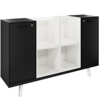 BRALCO RAIL Highboard | 2 OH, 1600 x 400 mm, Eiche Weiß