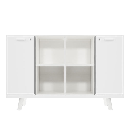 BRALCO RAIL Highboard | 2 OH, 1600 x 400 mm, Eiche Weiß