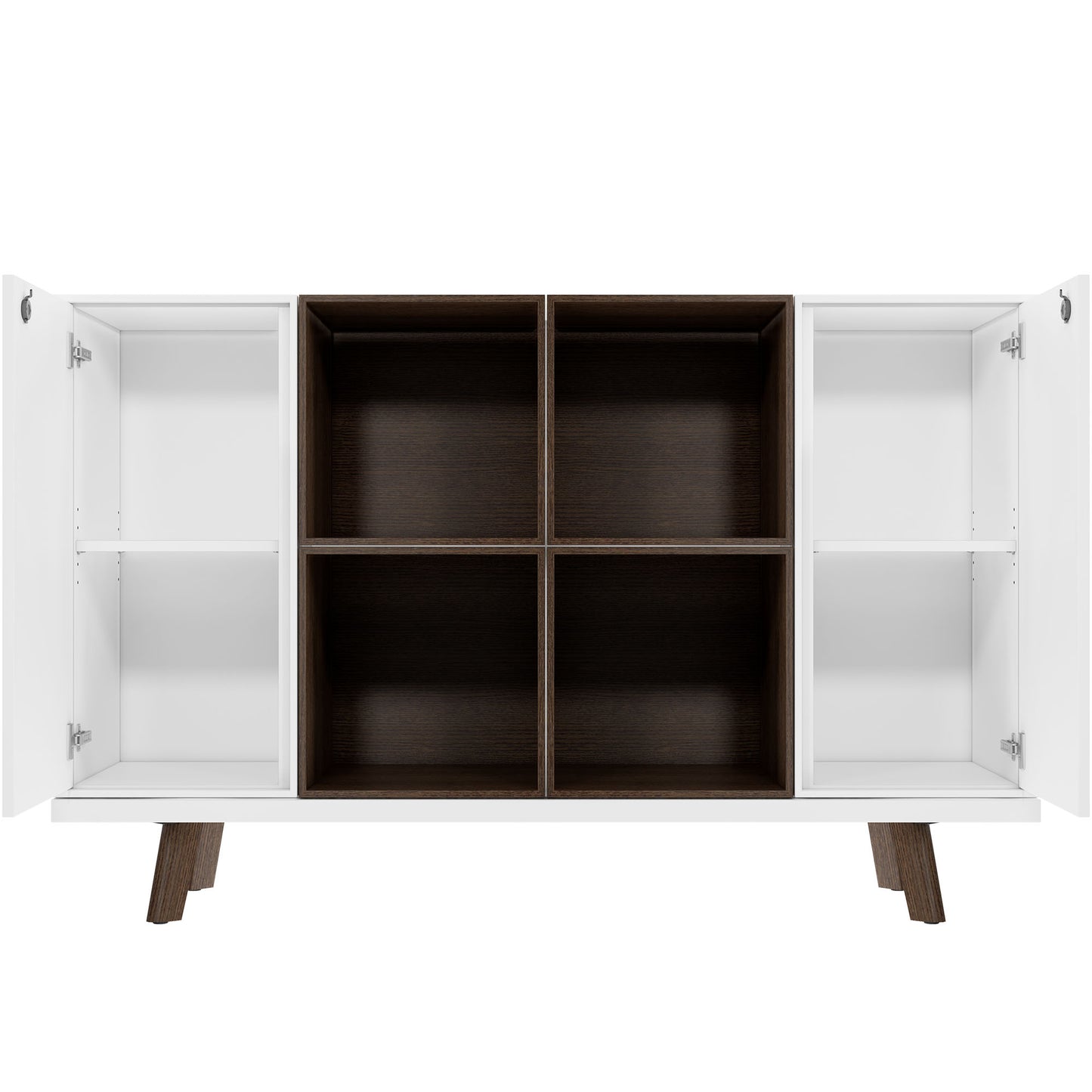 Buffet haut BRALCO RAIL | 2 OH, 1600 x 400 mm, chêne tabac