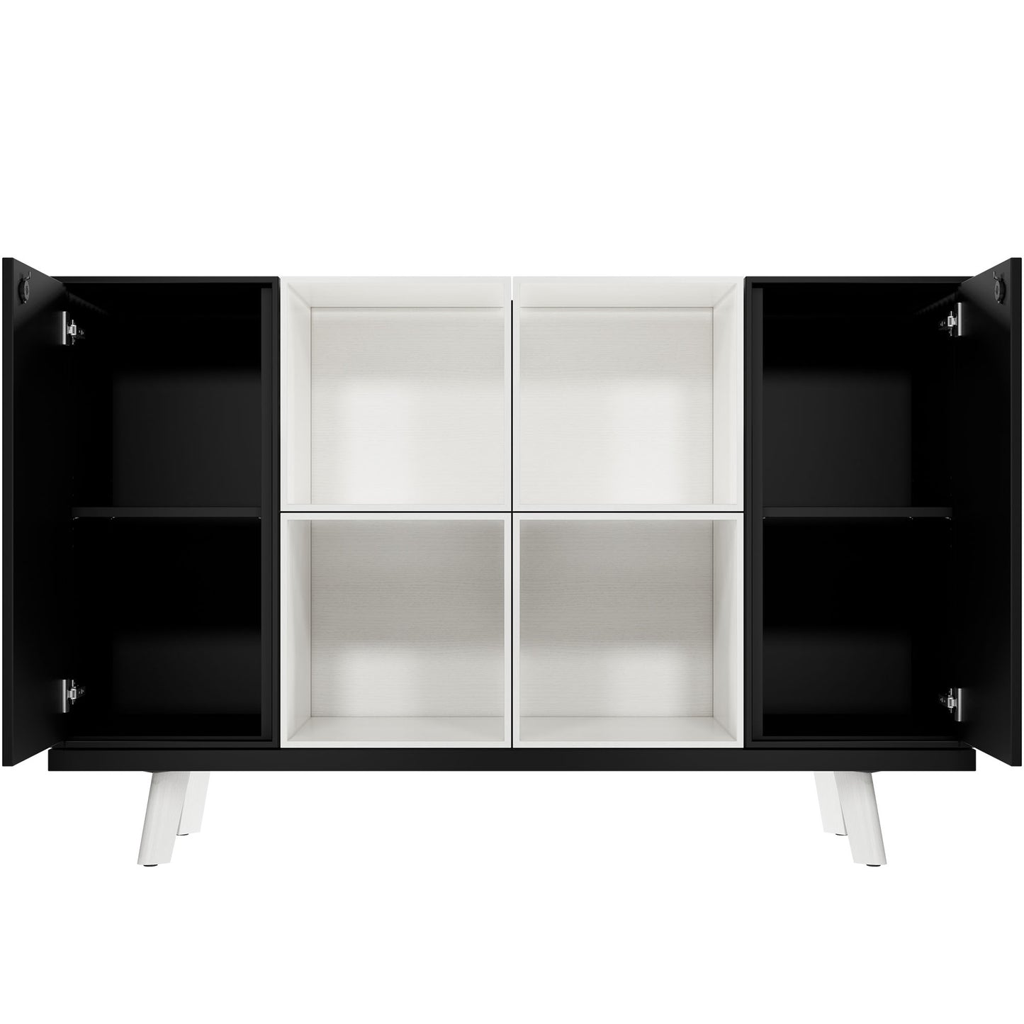 BRALCO RAIL Highboard | 2 OH, 1600 x 400 mm, Eiche Weiß