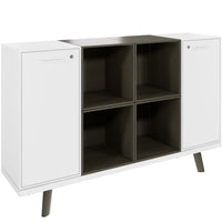 BRALCO RAIL Highboard | 2 OH, 1600 x 400 mm, Eiche Dunkelgrau