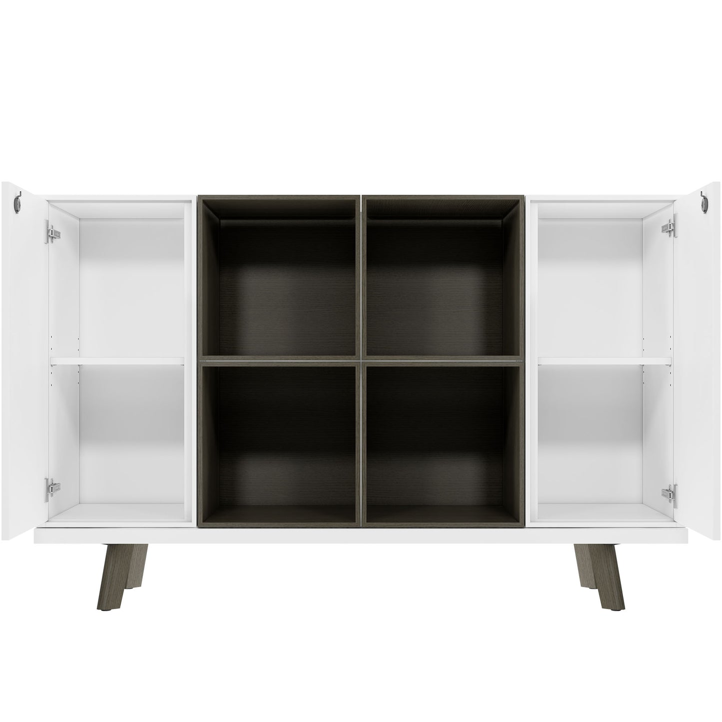 BRALCO RAIL highboard | 2 OH, 1600 x 400 mm, dark gray oak