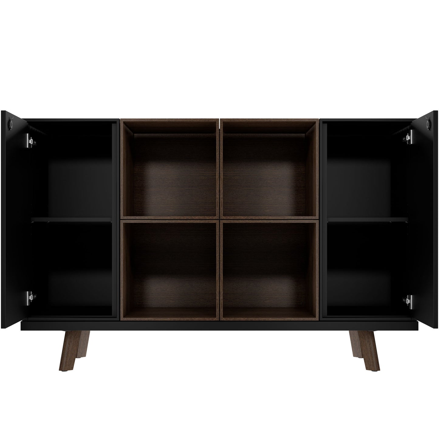 Buffet haut BRALCO RAIL | 2 OH, 1600 x 400 mm, chêne tabac