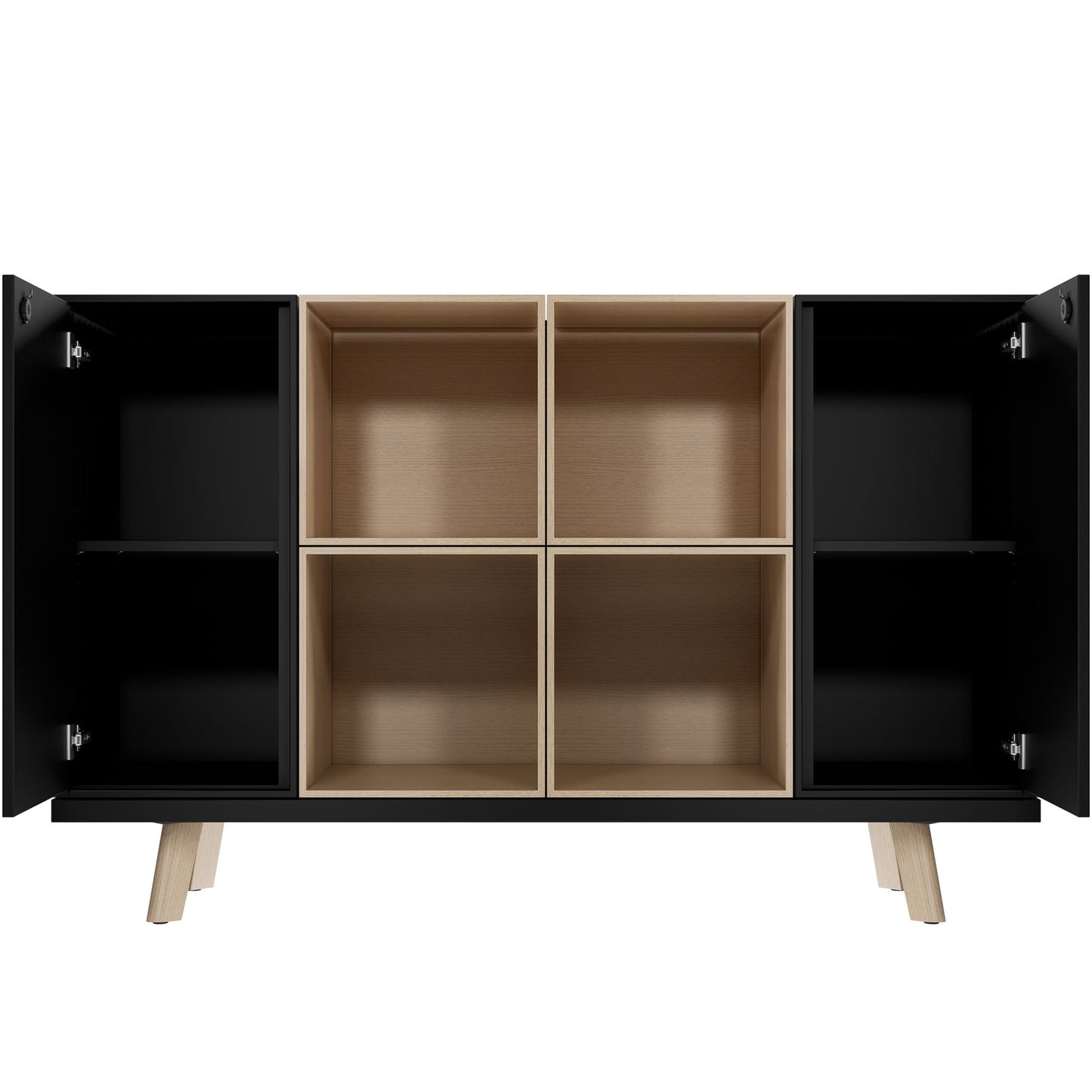 BRALCO RAIL Highboard | 2 OH, 1600 x 400 mm, Eiche Natur