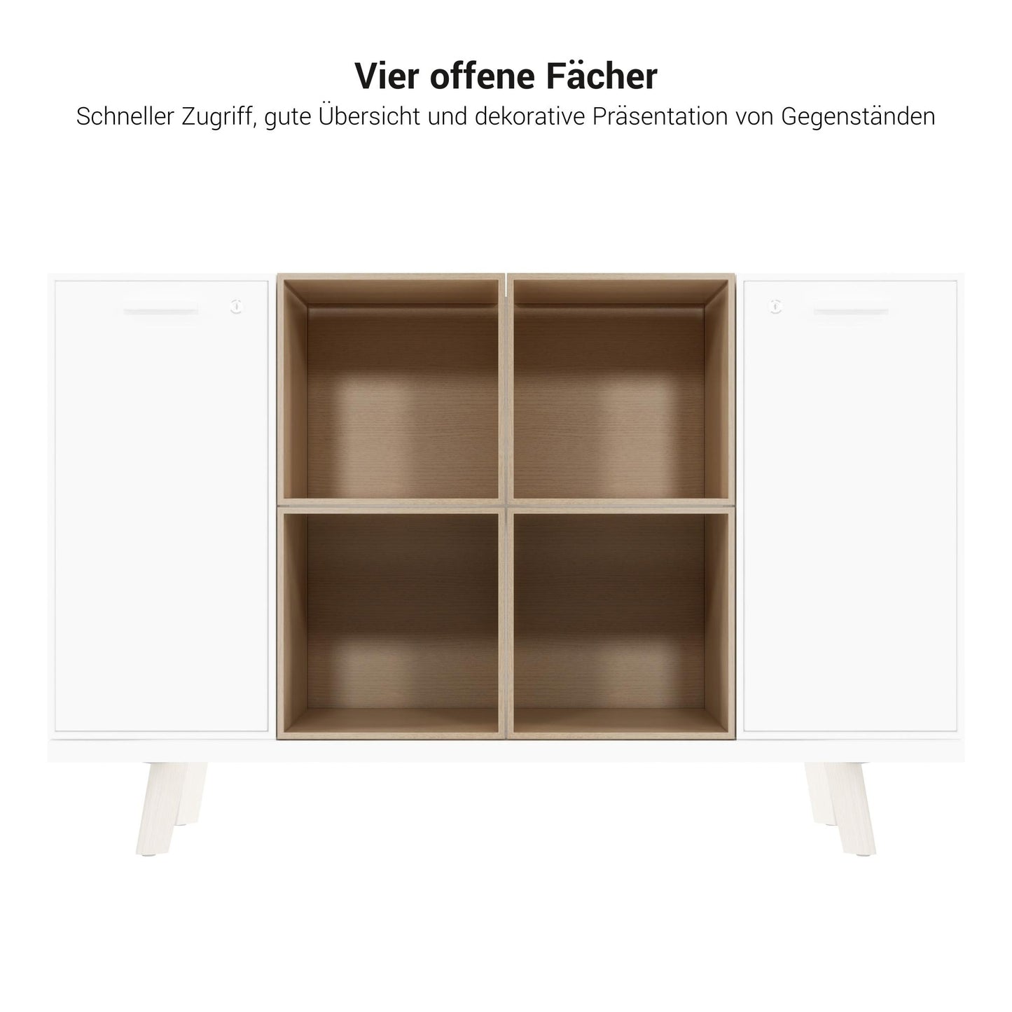 BRALCO RAIL Highboard | 2 OH, 1600 x 400 mm, Eiche Natur