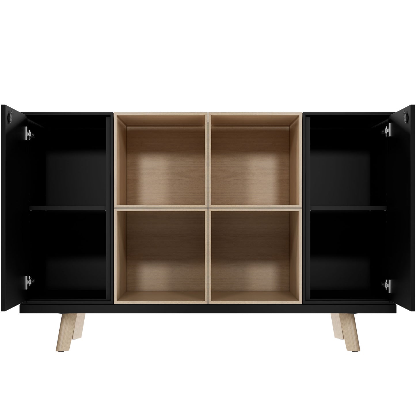 BRALCO RAIL Highboard | 2 OH, 1600 x 400 mm, Eiche Natur